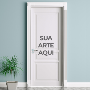 Porta Personalizada Vinil  4x0  corte reto A largura máxima precisa ser até 105 centimetros e a altura máxima precisa ser até 220 centimetros